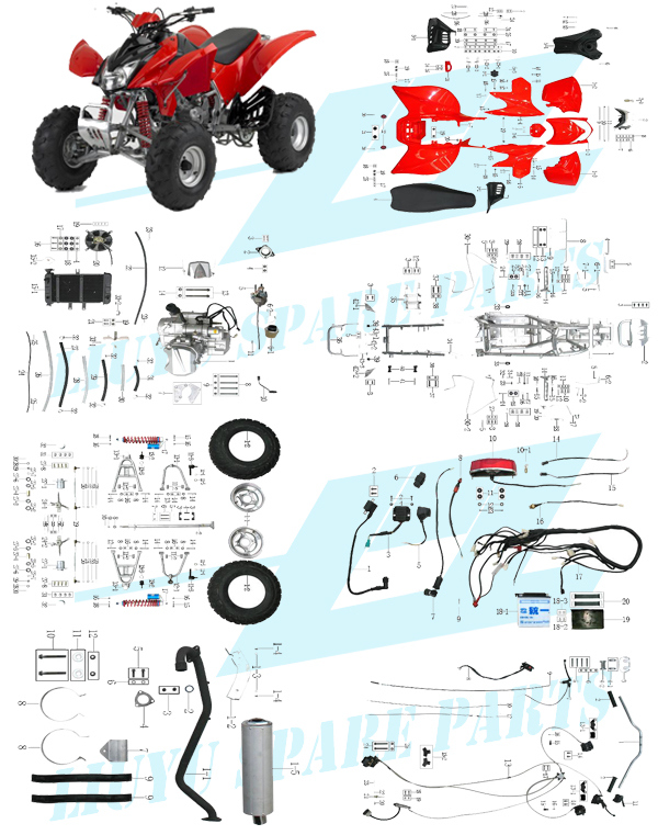 We Can Provide Complete 250cc ATV Parts