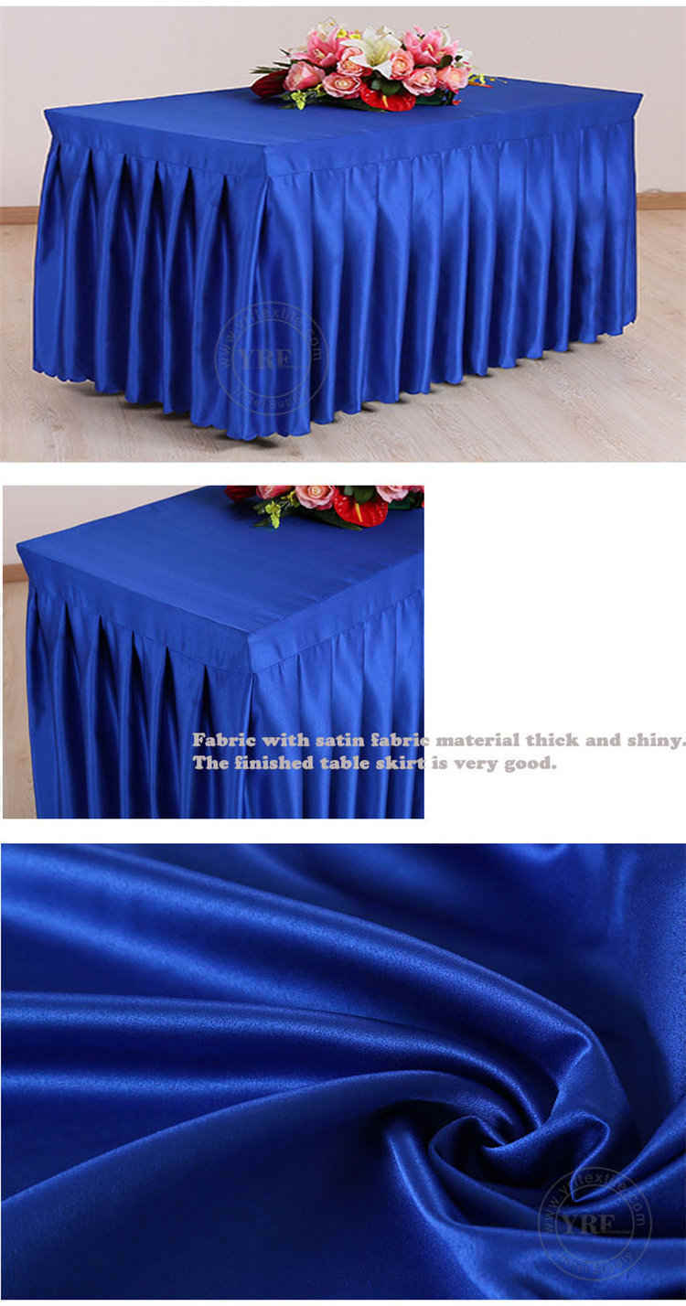 Banquet Hotel Silver Organza Table Skirt Different Styles of Table Skirting