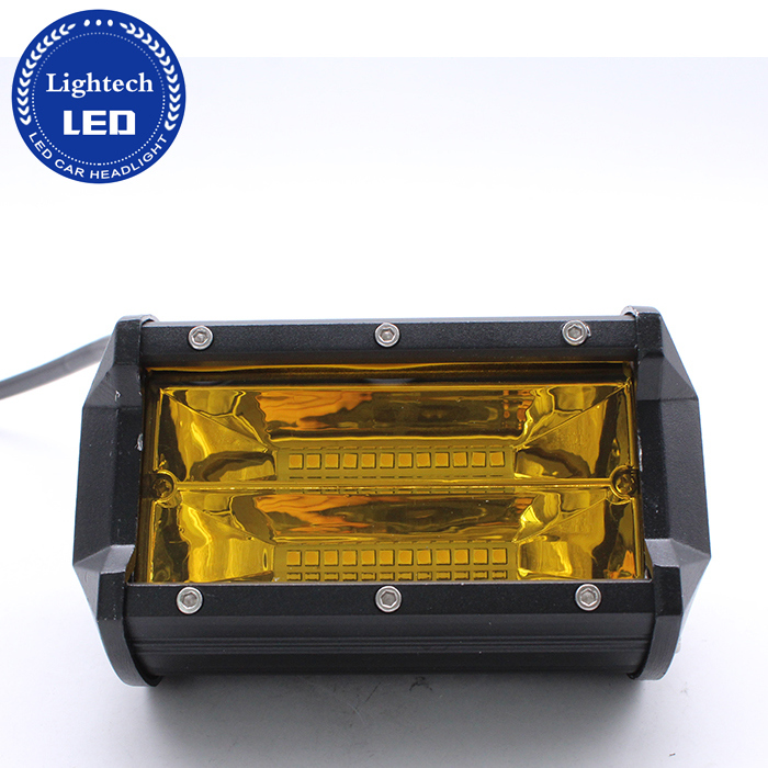 Waterproof Dual Row Spot&Flood Combo Driving Lamp Aluminum Alloy 72W LED Light Bar for 4WD off Road