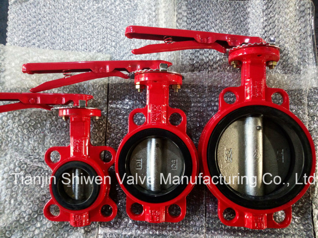 API/ANSI/DIN/JIS Ductile Iron Wafer Butterfly Valve Without Pin