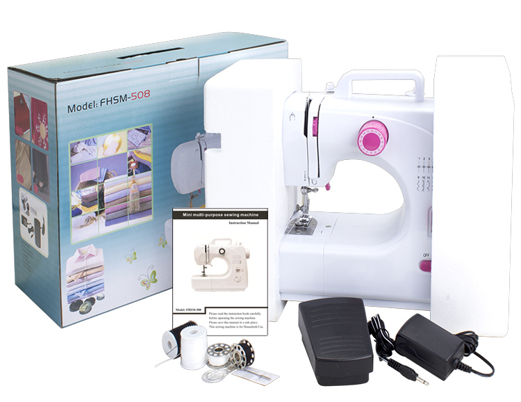 Household Single Needle Zigzag Overlock Domestic Sewing Machine for Clothing