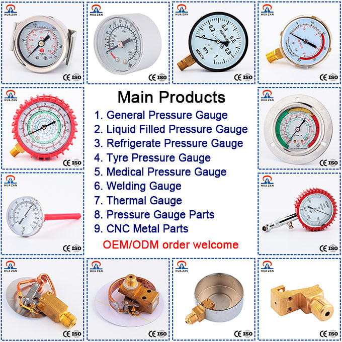 Manifold Pressure Gauge Custom Low Pressure Inline Pressure Gauge