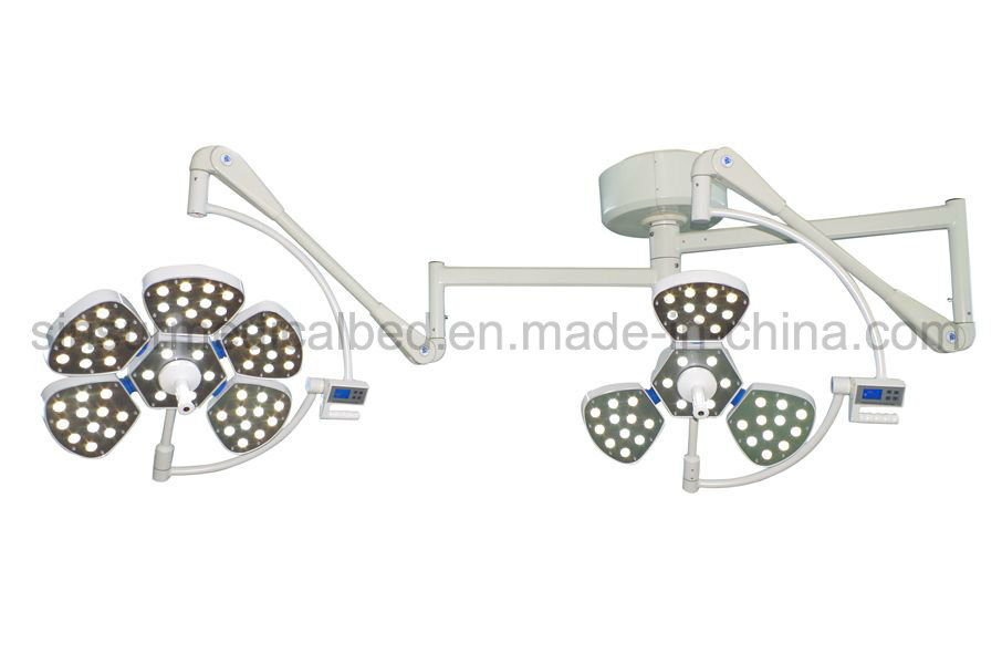 Hospital Equipment Luminance Adjustable LED Double-Head Ceiling Surgical Operating Light