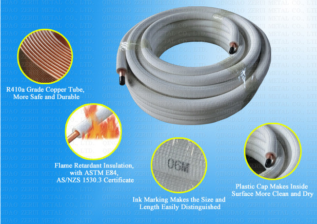 Ce Certified Insulated Copper Tube for Central Air Conditioner