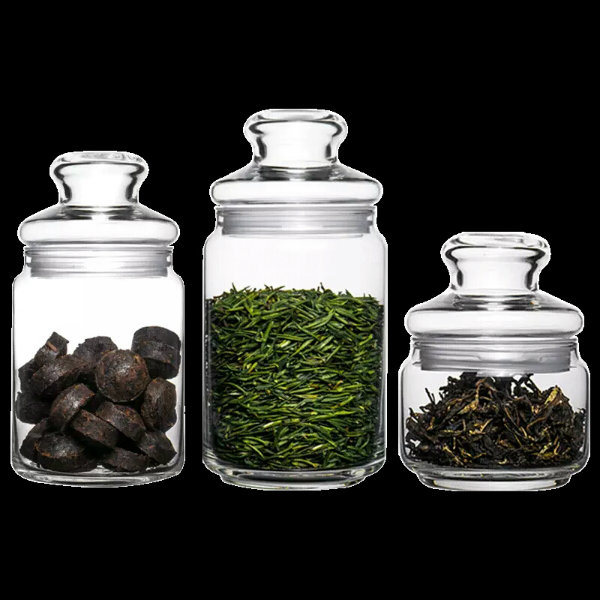 Hot Sell 3PCS Glass Storage Food Jar with Seal Glass Lid