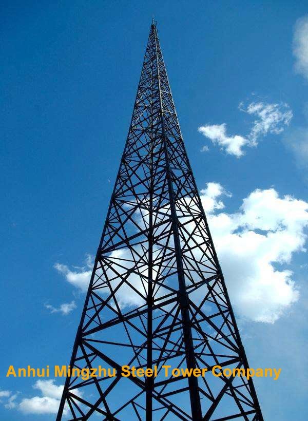 132kv Galvanized Steel Power Transmission Pole Communication Tower Tower