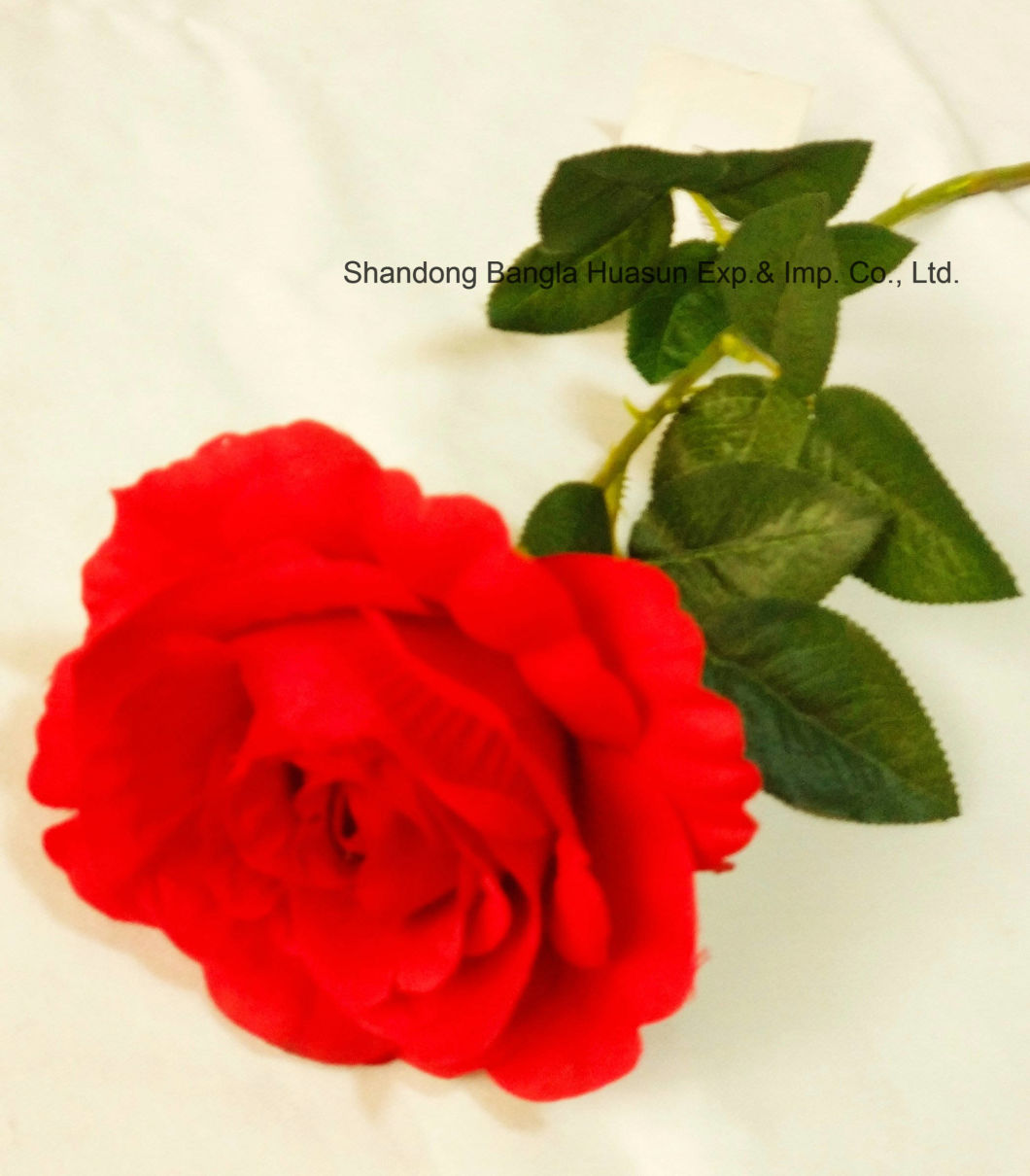 Artifical Silk Flower Single Rose Real Touch for Valentine's Day