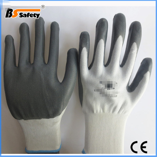 35grams Cheap Nitrile Coated Working Safety Gloves with Logo Printing