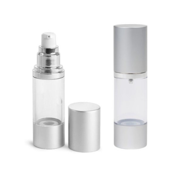 1.7oz Matte Silver Airless Treatment Pump Bottles Supplier-50ml