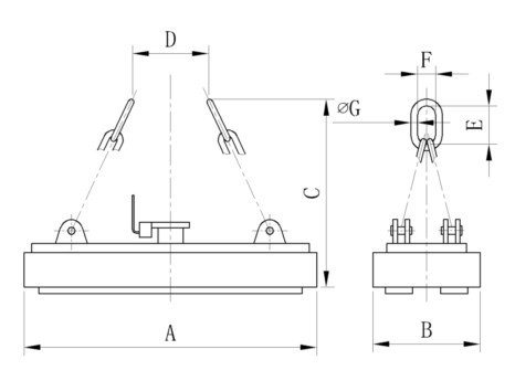 Steel Tube and Steel Pipe Lifting Magnet MW29 Lifting Equipment