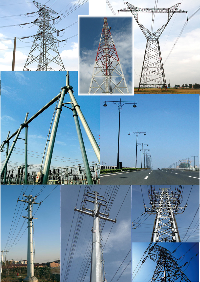500 Kv Power Transmission Line Angle Steel Tower