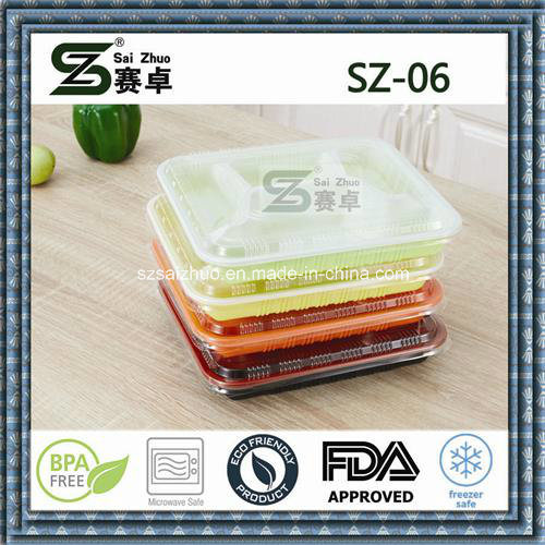 4compartment High Quality Cheap PP Plastic Lunch Box