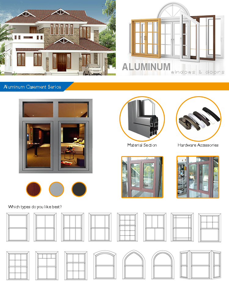 Exterior and Interior Aluminum/Aluminium Glass Sliding Window