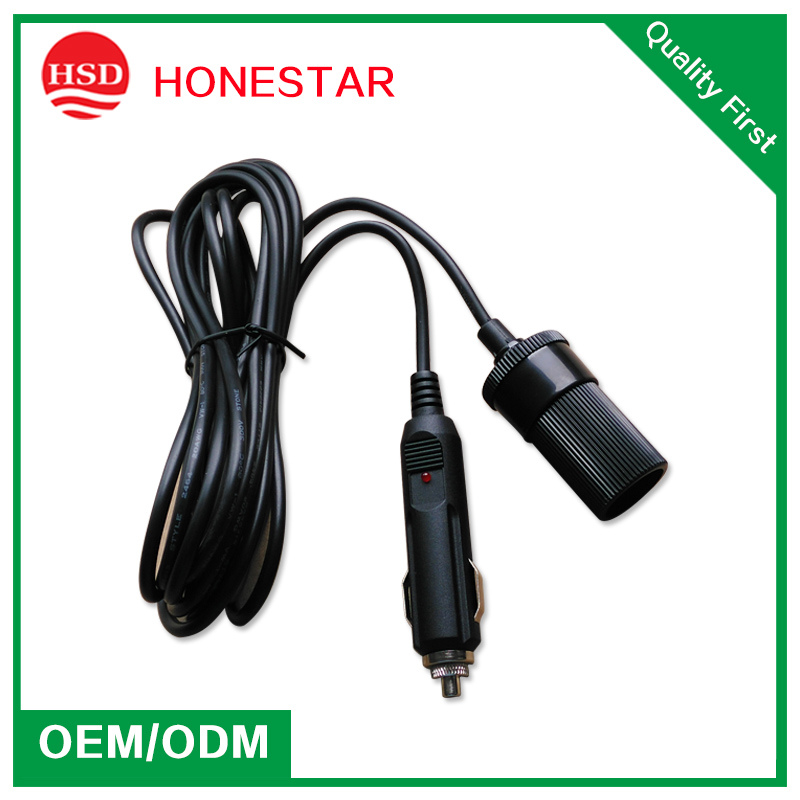 Car Cigarette Lighter with Spring Extension Wire