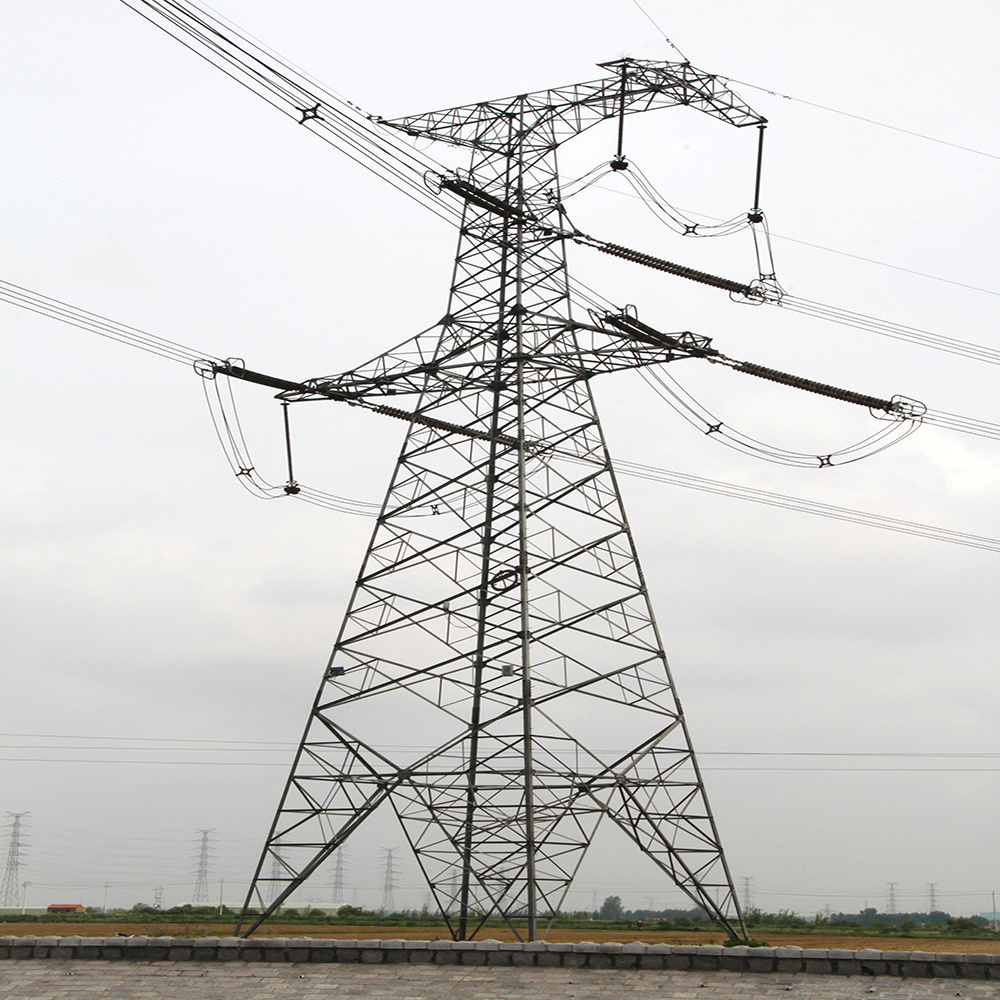 500 Kv Power Transmission Line Angle Steel Tower