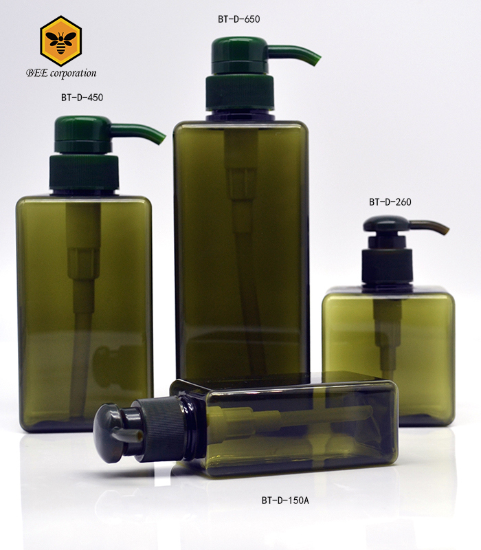 High Quality Square Shampoo Pump Plastic Bottle (BT-D-450)