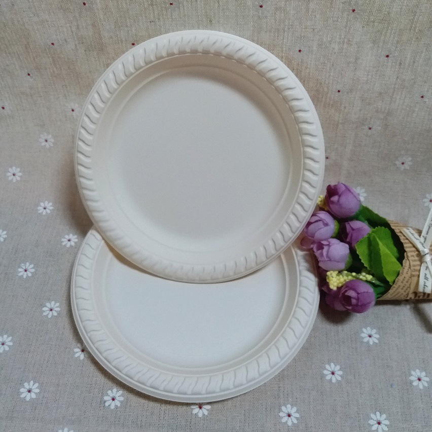 Party Use Biodegradable Dinnerware Compostable 6 Inch Round Disposable Plate