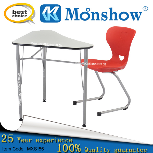 Single Adjustable Desk and Chair for Student, School Furniture