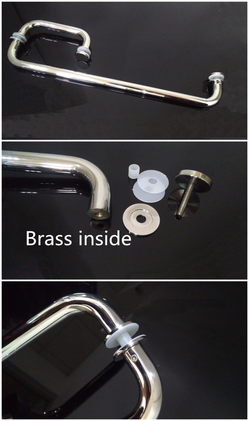 Ks-6147 Stainless Steel Glass Shower Door Handle Hardware