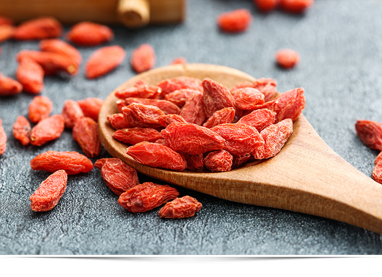 Dried Chinese Medlar and Goji Berry in Autumn