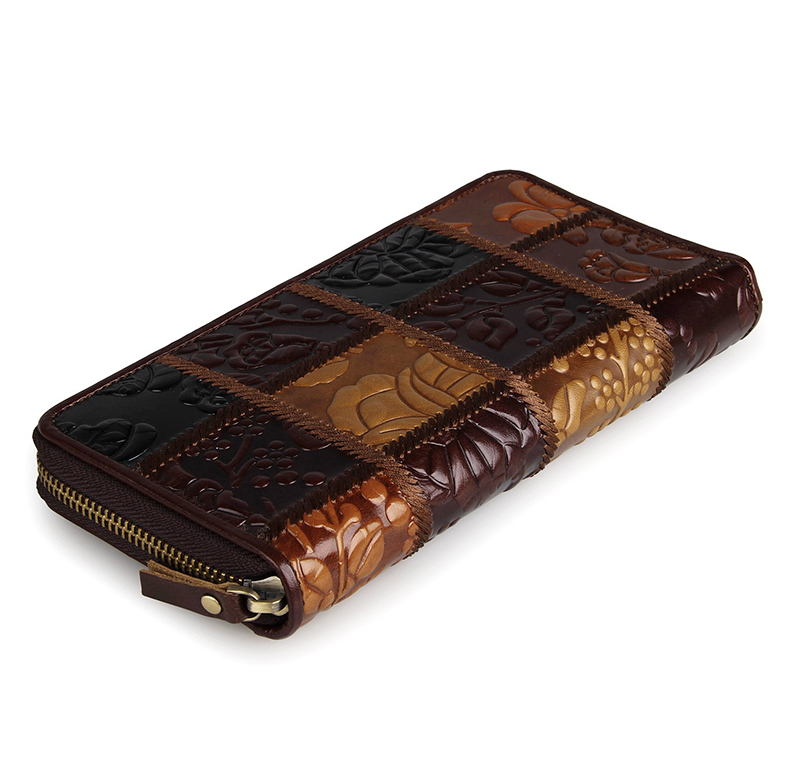 Cheap Price Good Quality Stitching Leather Wallet Travel Wallet for Women