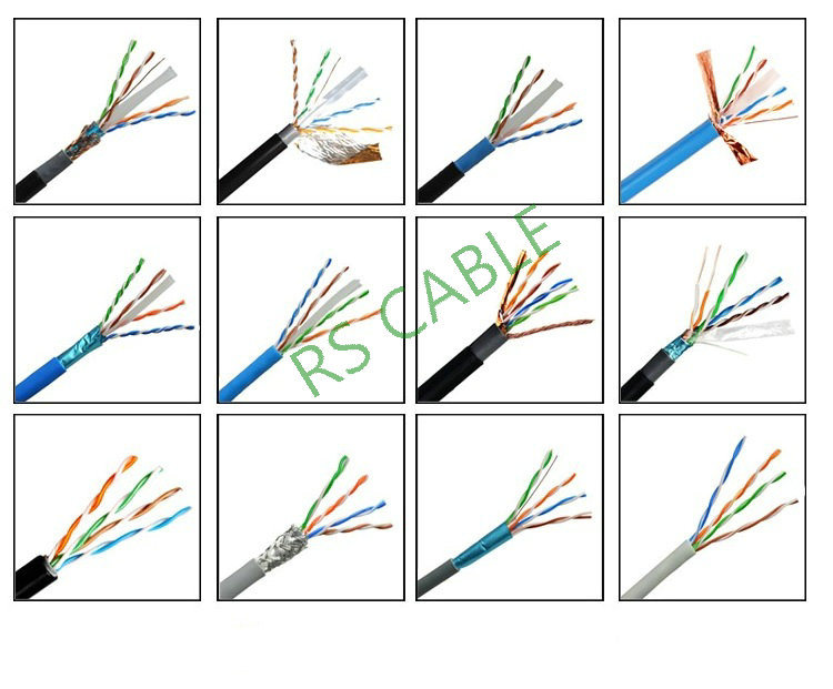 Low Voltage Twisted 4 Pairs Solid Ethernet LAN FTP CAT6A Cable