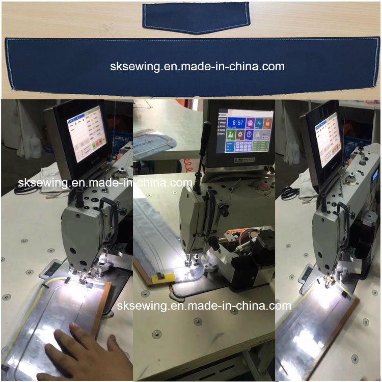 Automatic CNC Template Clothing Garment Cuff Collars Sewing Machine