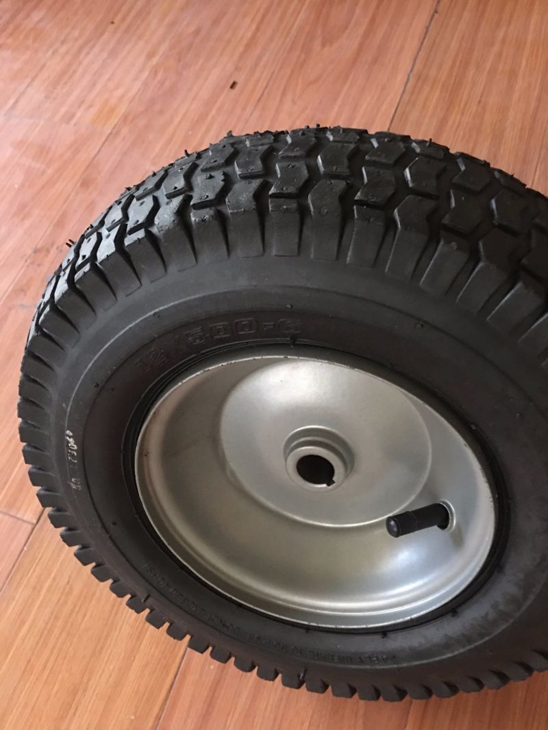 3.50-4 Rubber Trolley Wheel Tire with Steel Rim Wheelbarrow Tyre