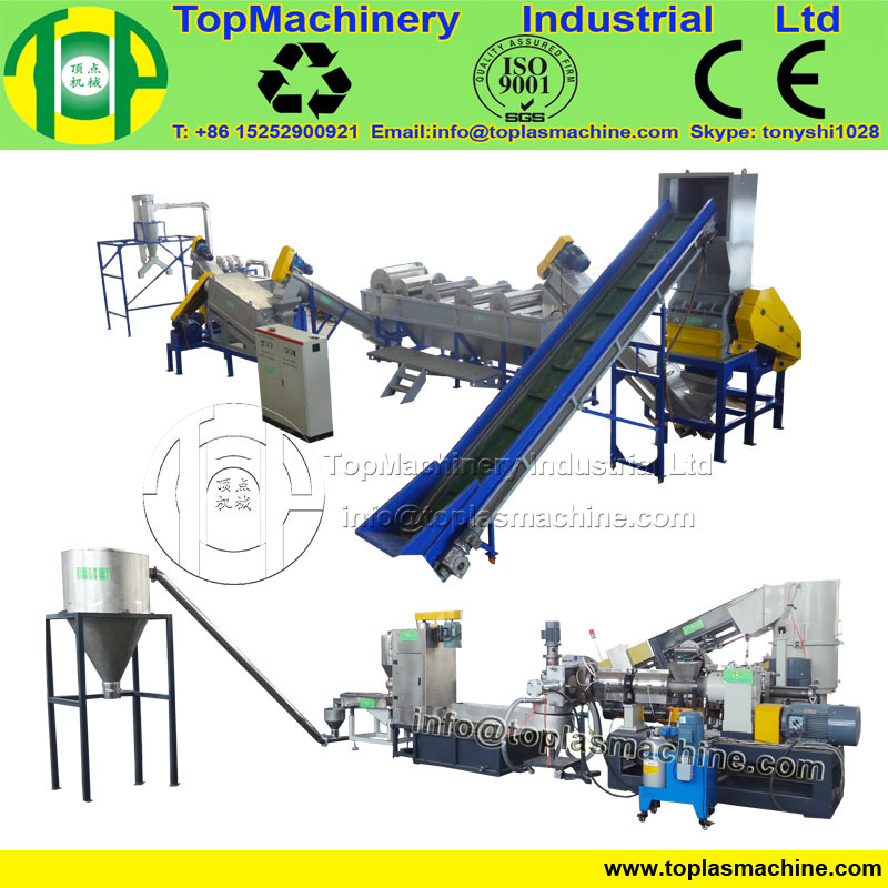 Producer Crushing Washing Drying Plastic Bag Recycling Machine