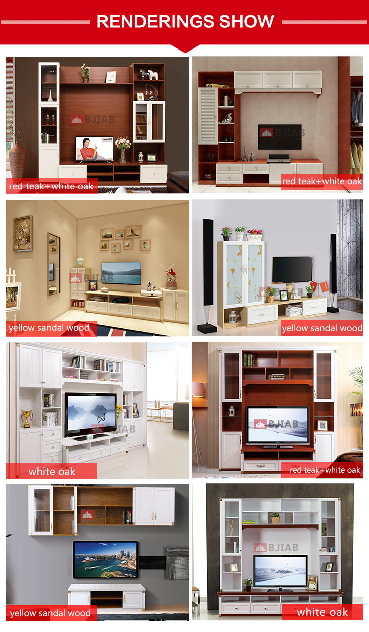 Customized Modern Yellow Sandalwood Home Furniture Aluminum TV Stand