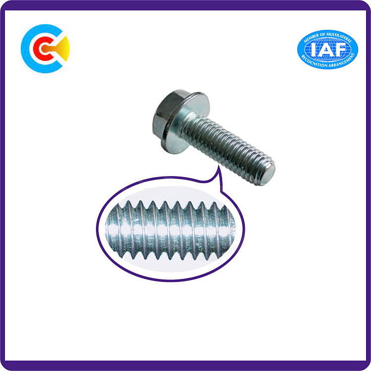 Carbon Steel Fastener Hexagon Head Flange Bolt Thread Bolt