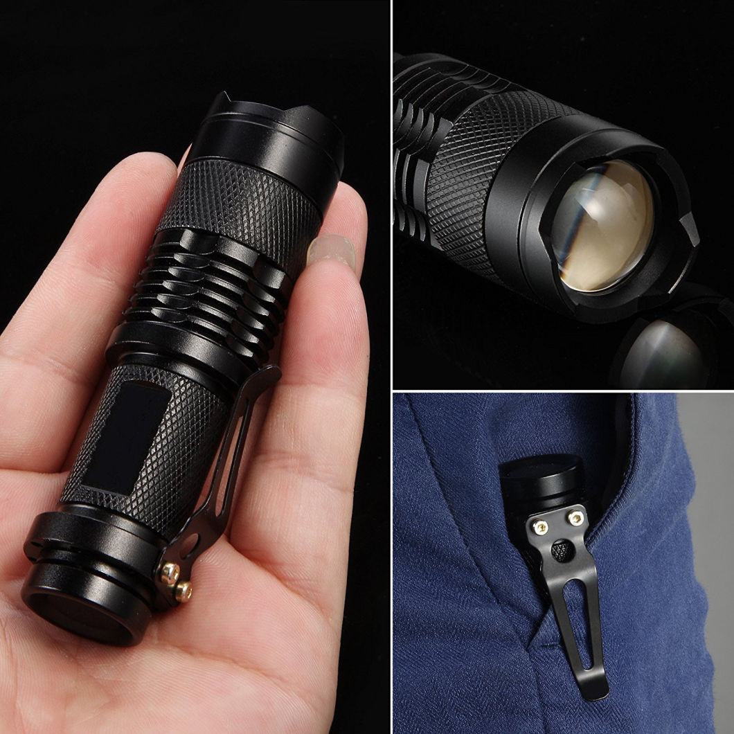 High Power Portable Aluminum Waterproof Zoom T6 10W LED 18650 Tactical Flashlight
