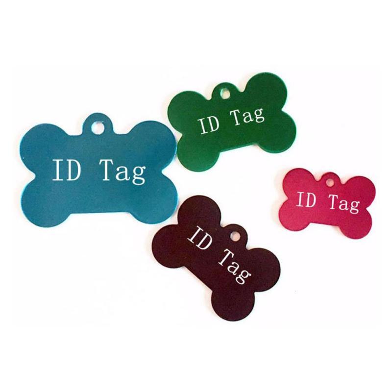 Bone Shape Engraving Multiple Languages Pet Cat Dog Collar Stainless Steel ID Tag Card Customized Tag Pet Products