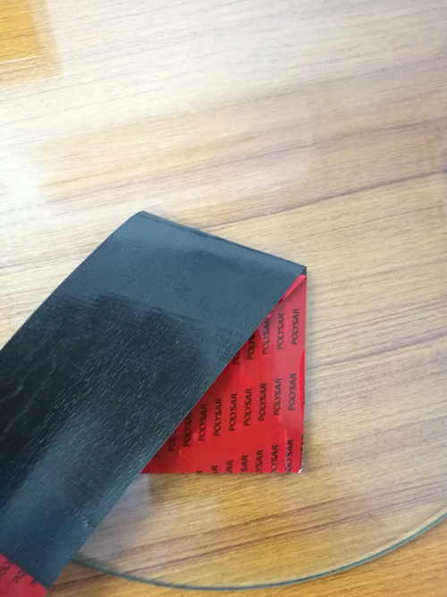 0.6mm Black Double Sided Foam Tape with Red Film Liner