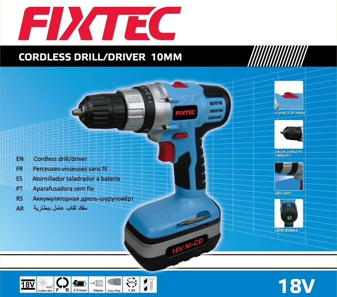 Fixtec 2 Speed 18V Cordless Driver Drill with LED Light