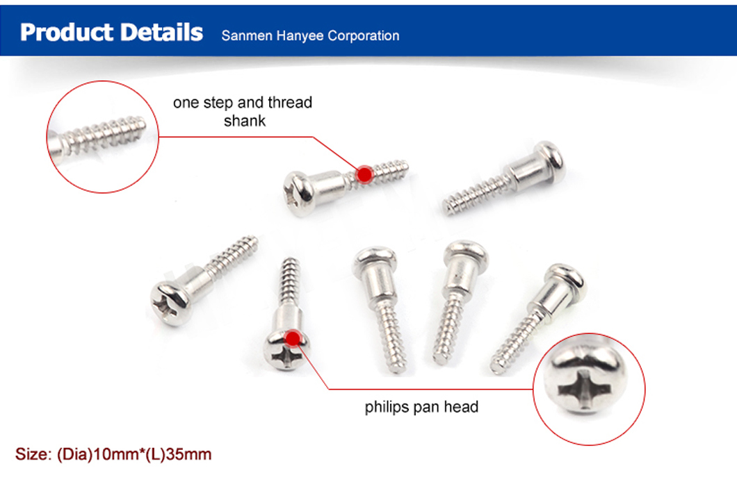 Baby Cradle Parts M4/5/6 Pan Plus Head Ni-Plated Screw