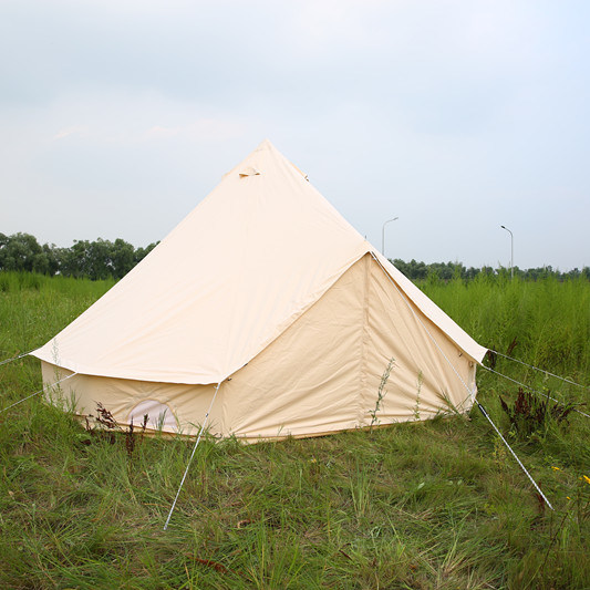 Windproof Family Large Camping Teepee Event Cotton Canvas Bell Tent