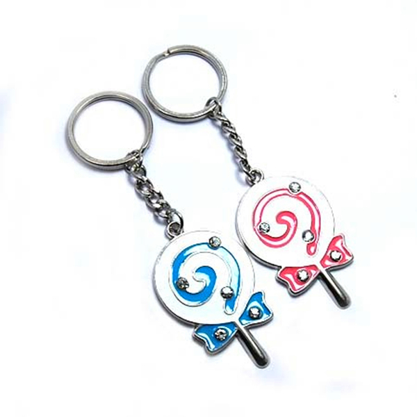 Custom Print Logo Metal Key Chain with Ring