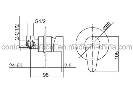 Wall Mout Dr Brass Shower Faucet \Tap \Shower Mixer