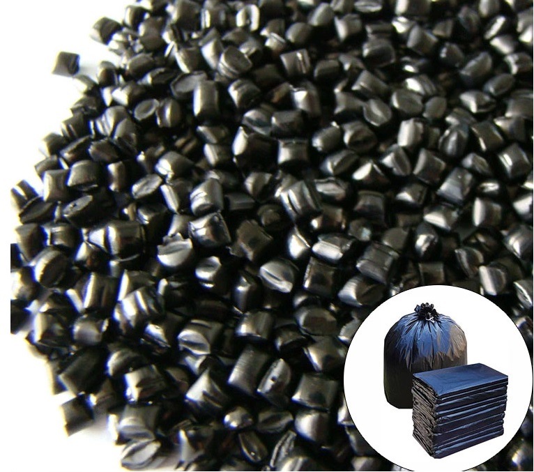 LLDPE LDPE HDPE Plastic Granules Black Black Masterbatch