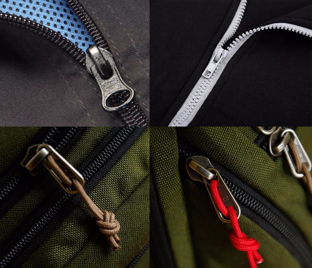 Custom Resin Nickel Bronze Aluminum Brass Teeth Olive Green Zipper for Luggage