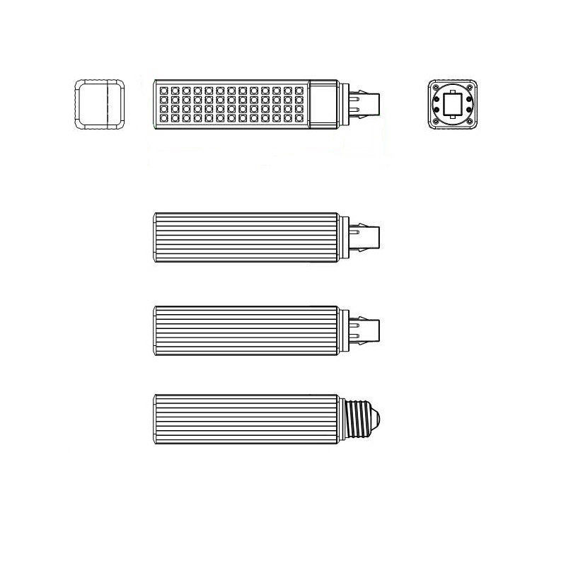 Top Selling Products 7W G23 G24 E27 Pl Lamp LED Bulb Light