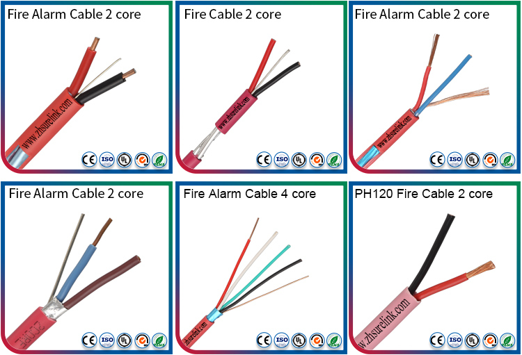 2 Cores Fire Alarm Cable with Shield Used for Alarm Mechanisms or Security System