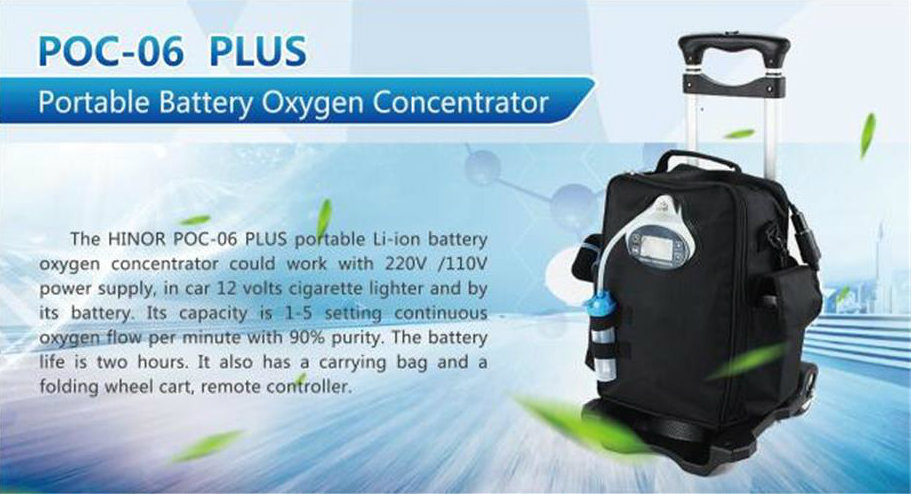 Mini Portable Battery Operated Oxygen Concentrator with 2 Hours Battery Back up