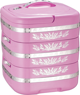 3 Layers Stainless Steel Food Container/Plastic Food Warmer Container