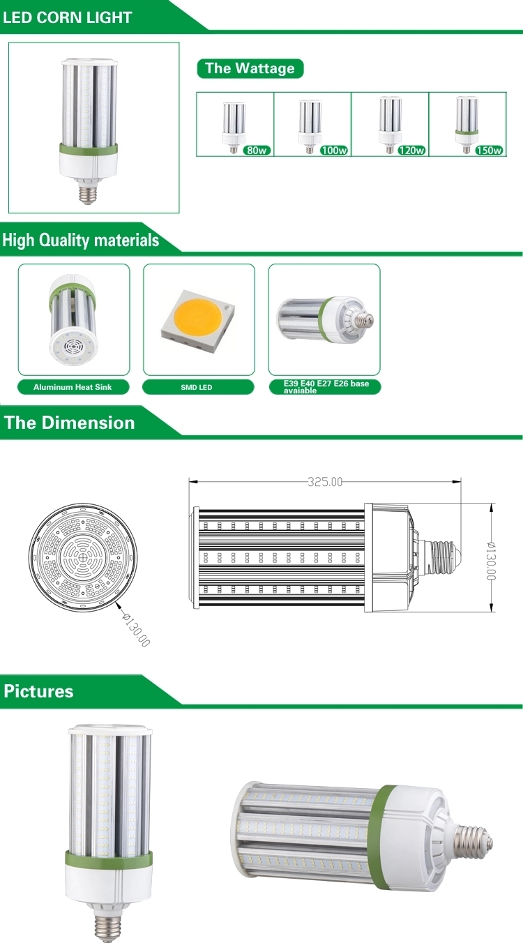 IP62 Energy Saving E27 30W LED Corn Bulb E40 for Garage