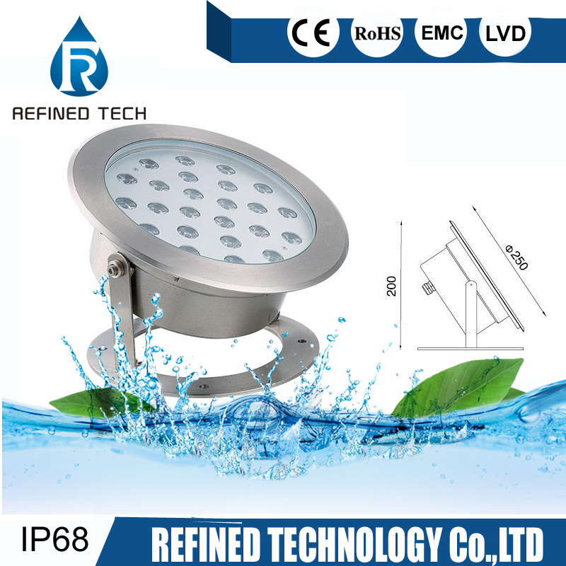 24W 30W 36W IP68 RGB LED Underwater Spotlight LED Fountain Light LED Flood Light