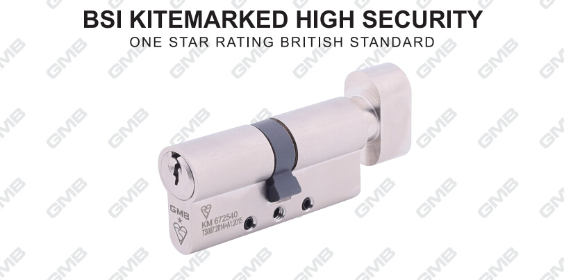 Bsi Kitemarked High Security/ One Star Rating British/ Mortise Euro Profile Standard Door Lock Cylinder/ Door Lock/ Brass Cylinder (GMB-BSI_CY)