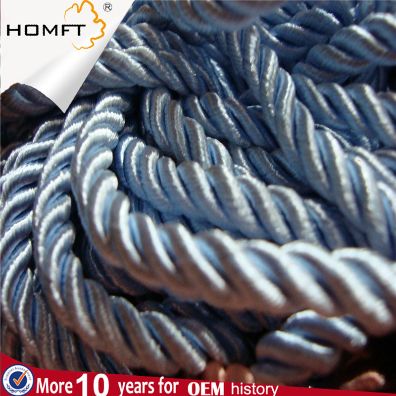 Decorative Braid PP Blue Rope for Sofa or Curtain Tieback
