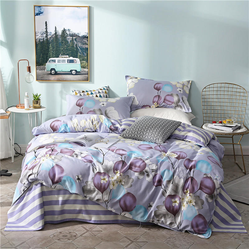 Home Decorative Bedding Set Stone Washed Linen Microfiber Cheap Duvet Cover Sets